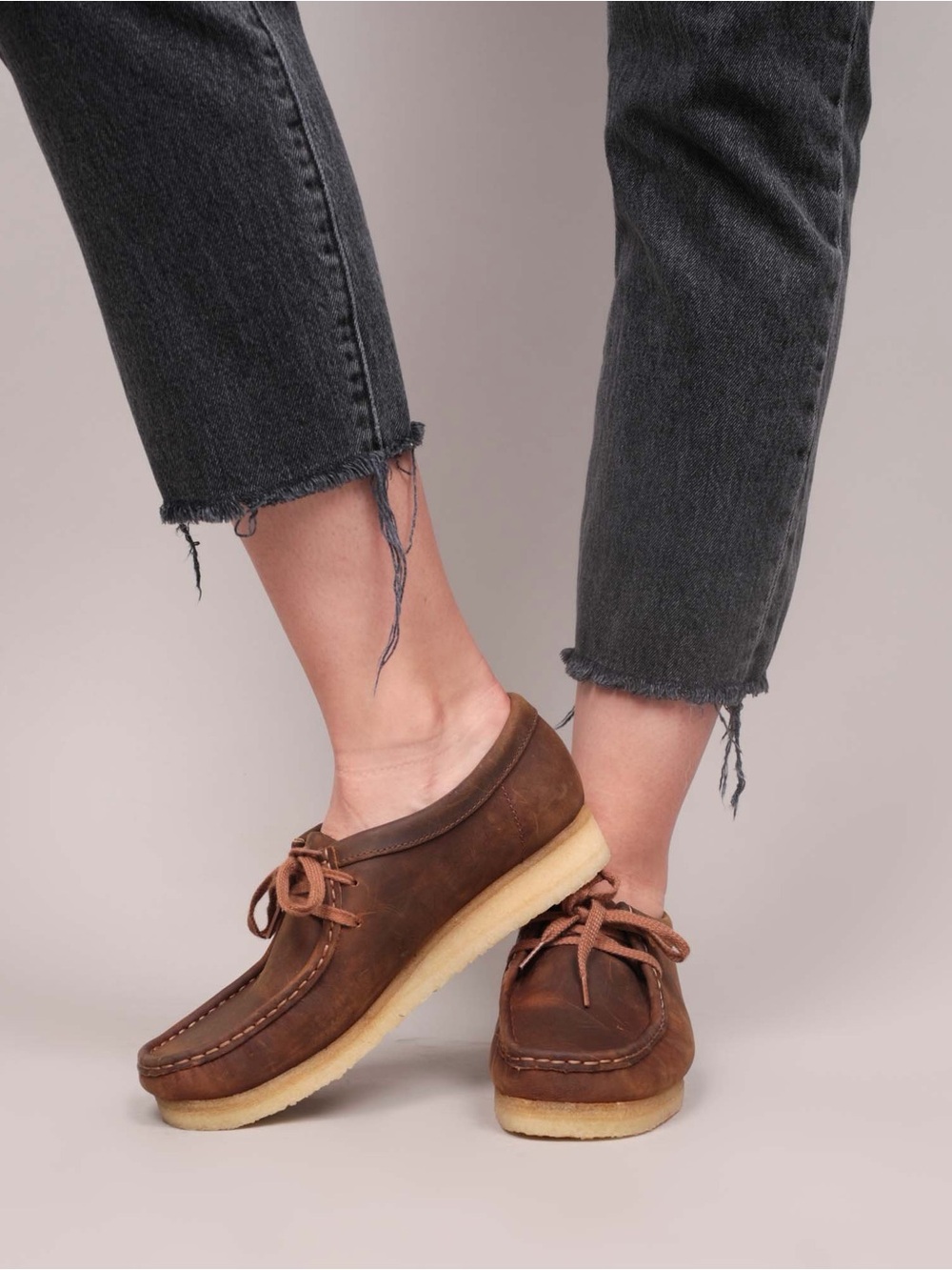 Clarks wallabee Oxford moccasin EUC dark brown loafer boat shoe
